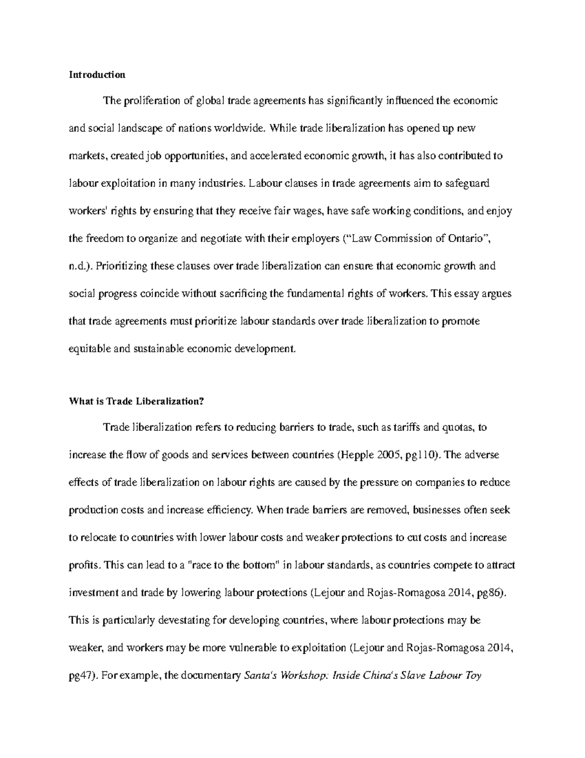 introduction essay globalization