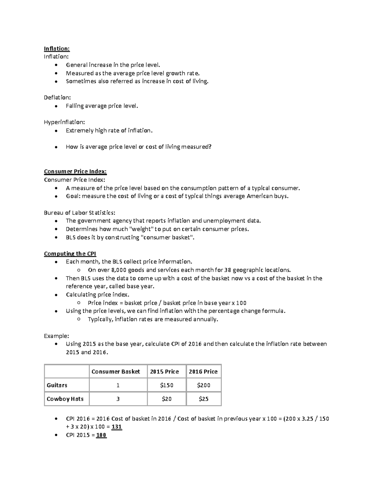 ECONM 1015 Inflation. Inflation Inflation • General increase in