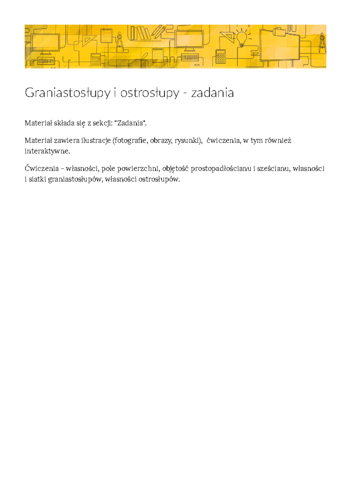 Graniastoslupy i ostroslupy - za - Graniastosłupy i ostrosłupy
