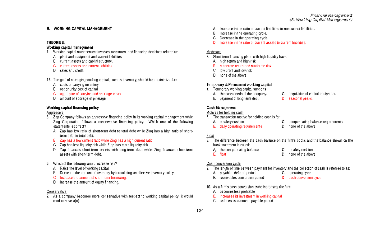 152629394 14 X11 Financial Management B - Financial Management (B ...