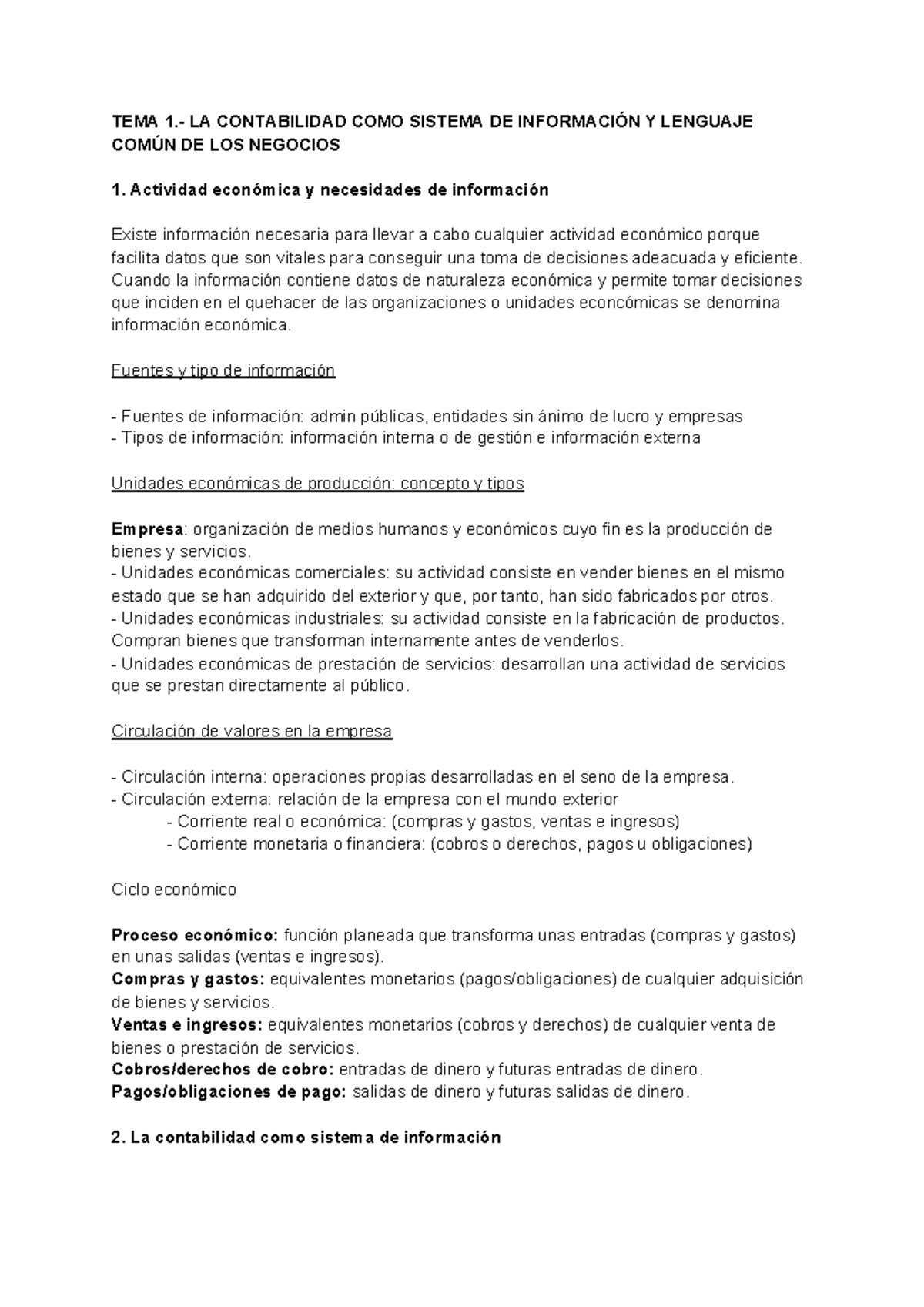 Apuntes 1-3 - TEMA 1.- LA CONTABILIDAD COMO SISTEMA DE INFORMACIÓN Y ...