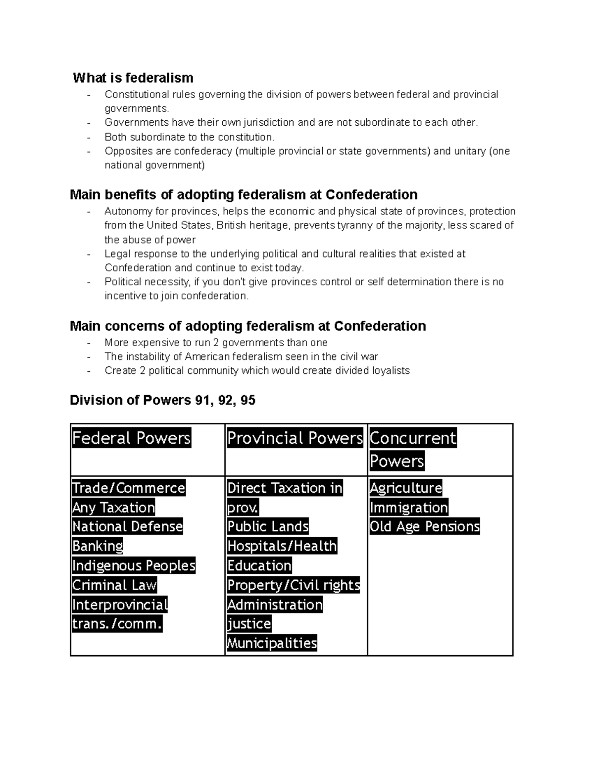 PO263 WEEK 5 Federalism - What is federalism Constitutional rules ...