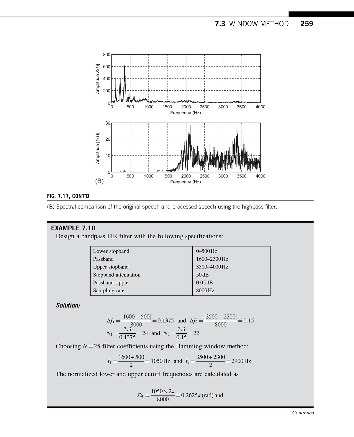 Finite Impulse Response - EXAMPLE 7. Design A Bandpass FIR Filter With ...