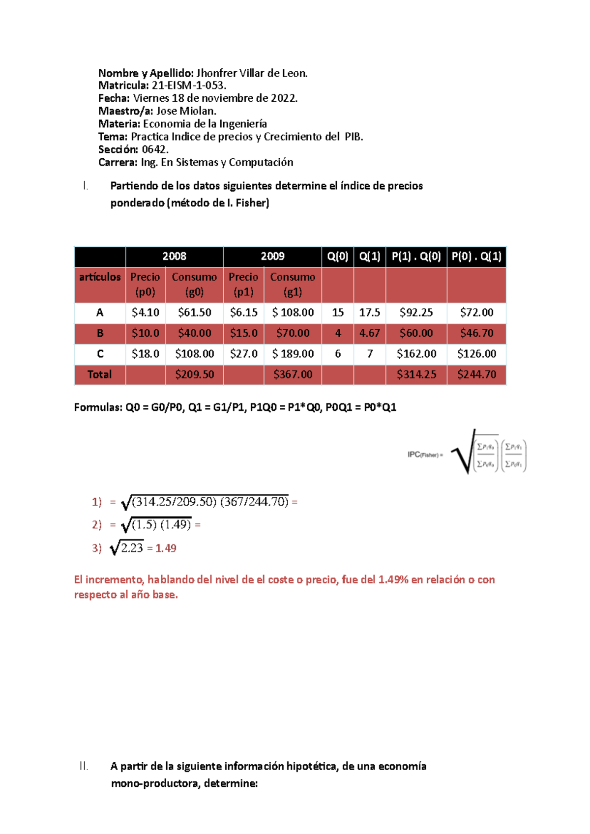 Practica: Ejercicios IPC Y PIBr (D8). Economia De La Ingenieria ...