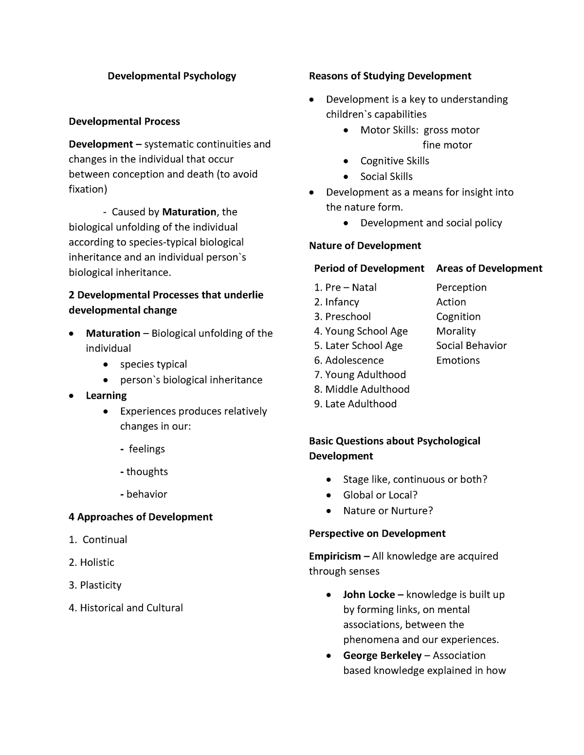 literature review developmental psychology