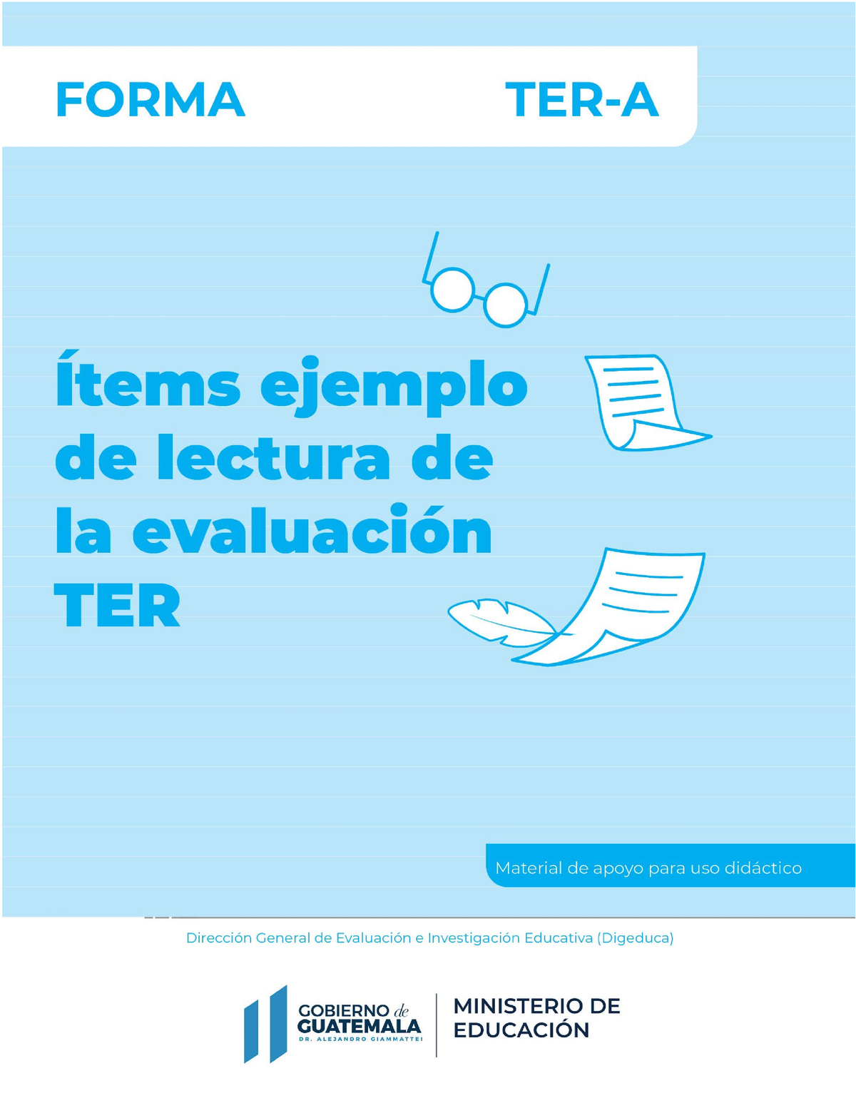 Ejemplo Items LEC TER-A - INSTRUCCIONES PARA RESPONDER LOS ÍTEMS 1. Use ...