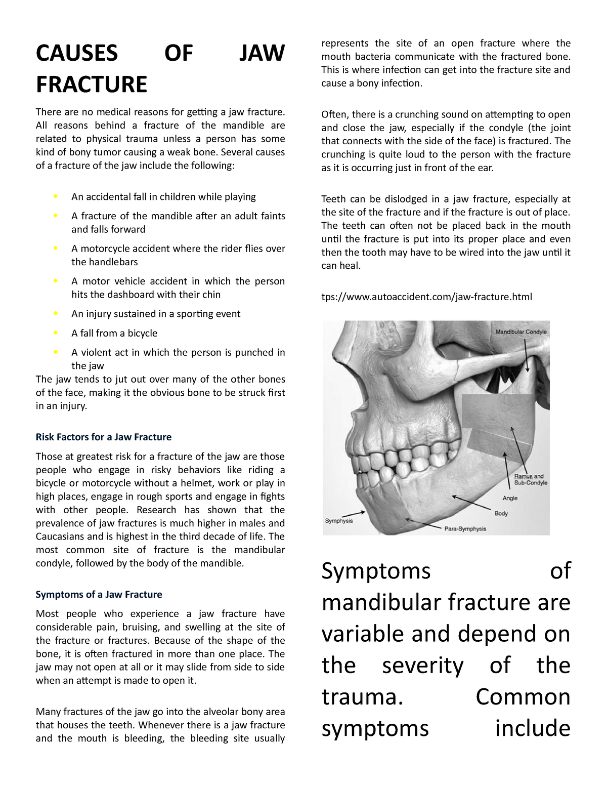 Fractures Of The Jaw Causes Of Jaw Fracture There Are No Medical