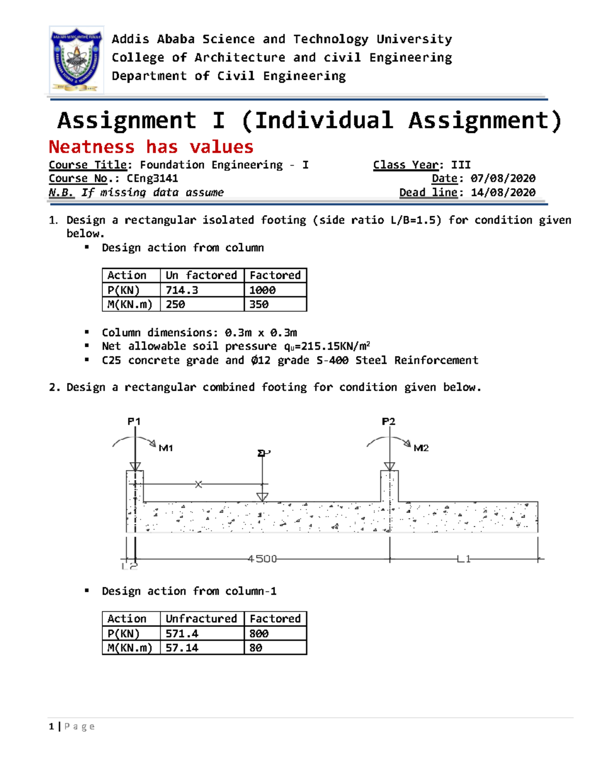 Class Work Questions - Worksheet On Mining Engineering - 1 | P A G E ...