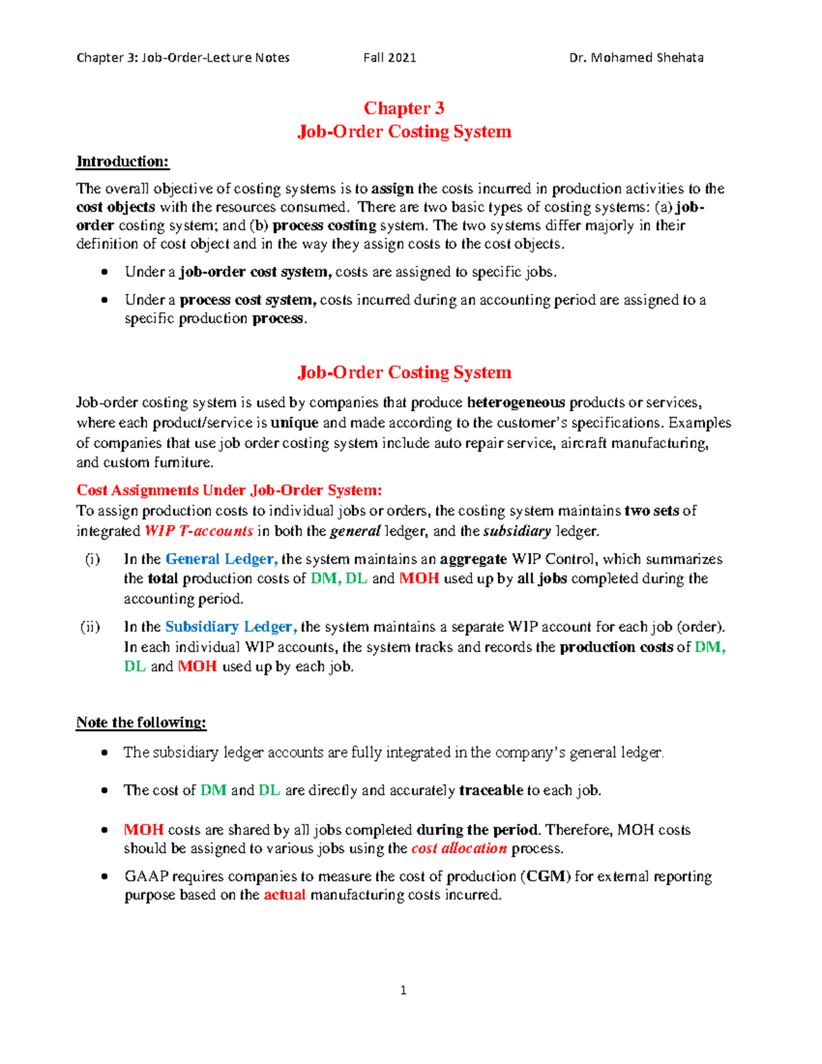 Chapter 3 Lecture NOtes - Commerce 2Ab3 - McMaster - Studocu