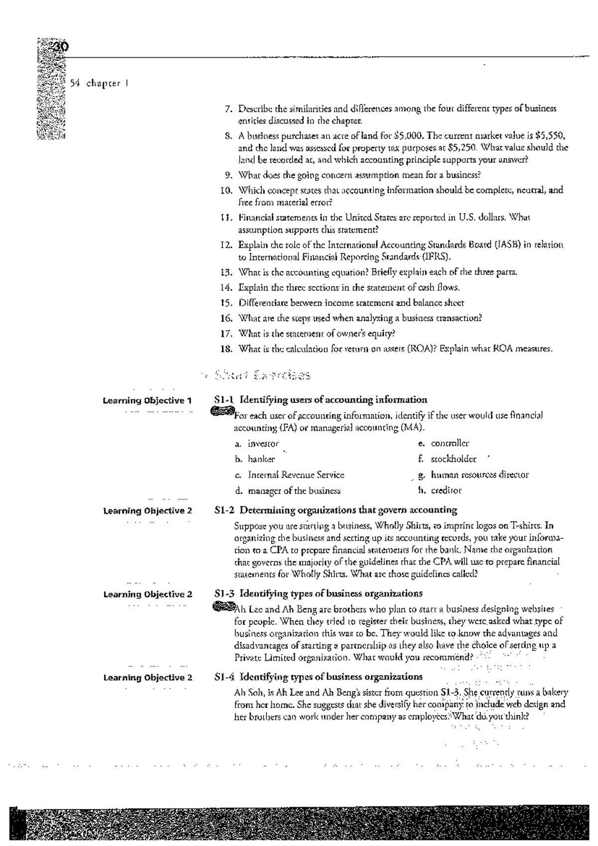 Tutorial 1 Questions - Lecture notes 1-10 - Introduction to Accounting ...