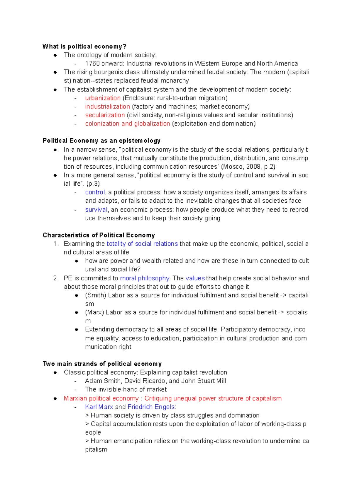 cmns-240-notes-chapters-what-is-political-economy-the-ontology-of