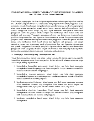 Usability Dalam HCI - USABILITY DALAM HUMAN-COMPUTER INTERACTION ...