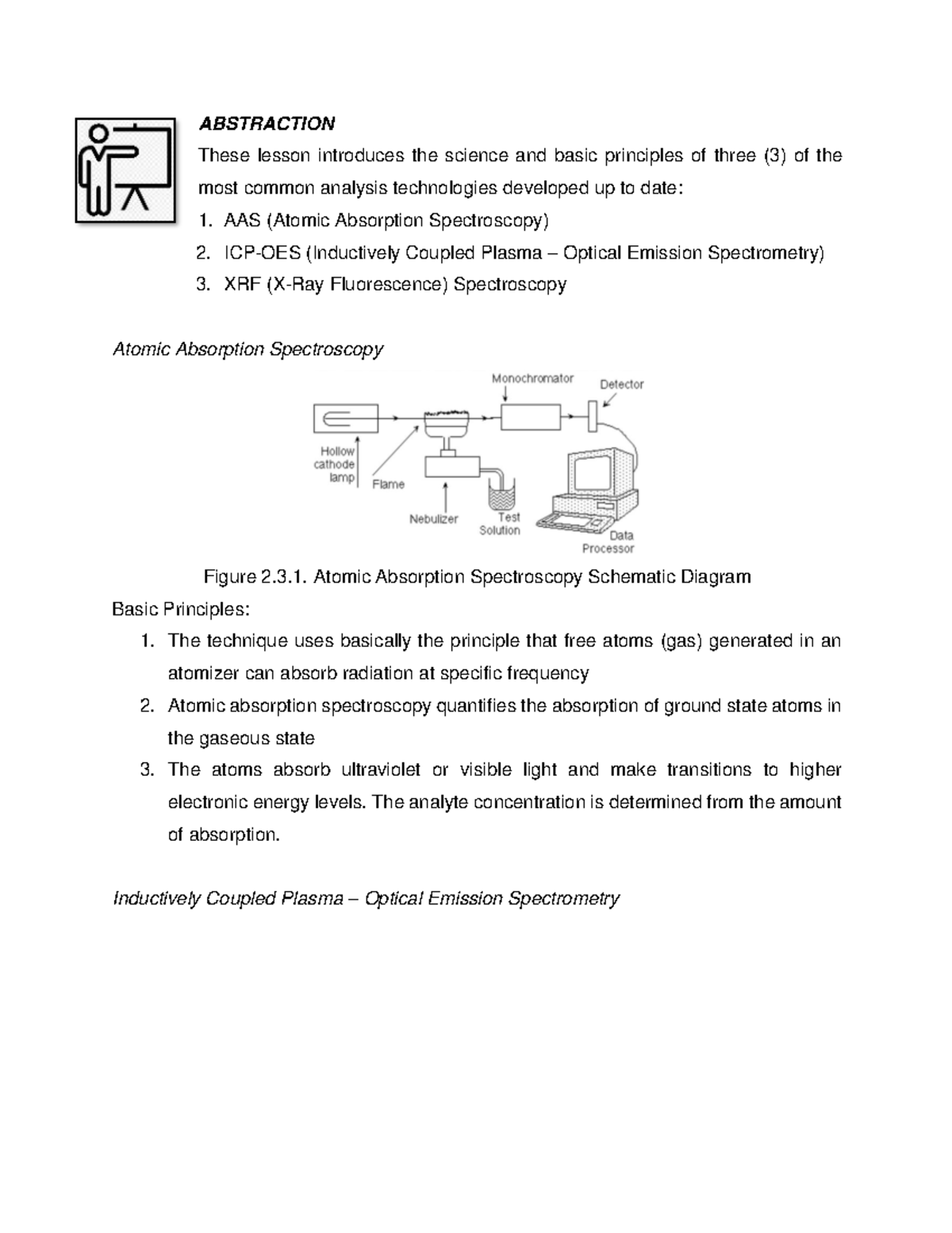 Module 2 Lesson 3 Instrumentation Analysis ABSTRACTION These lesson