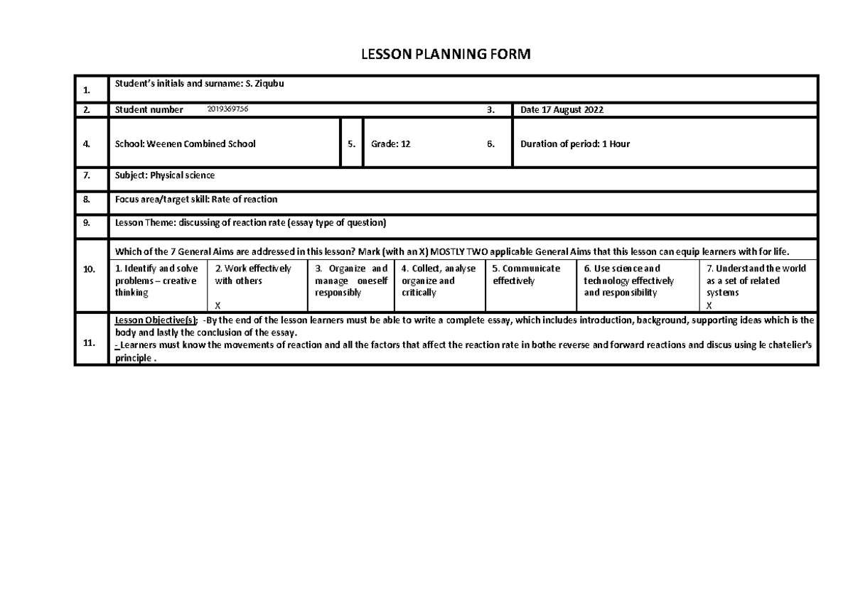 Fezile Lesson Plan - Copy - LESSON PLANNING FORM 1. Student’s initials ...