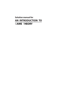 An Introduction To Game Theory Martin Osborne