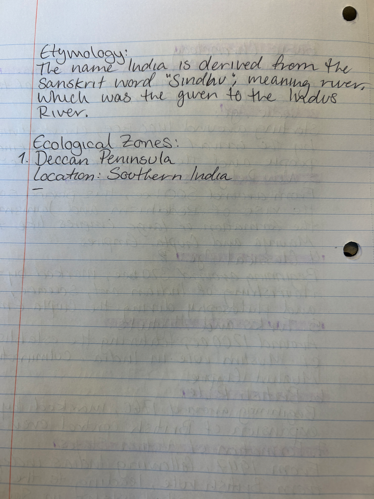 Notes quiz 1 - The name India IS derived from the Etymology: which was ...