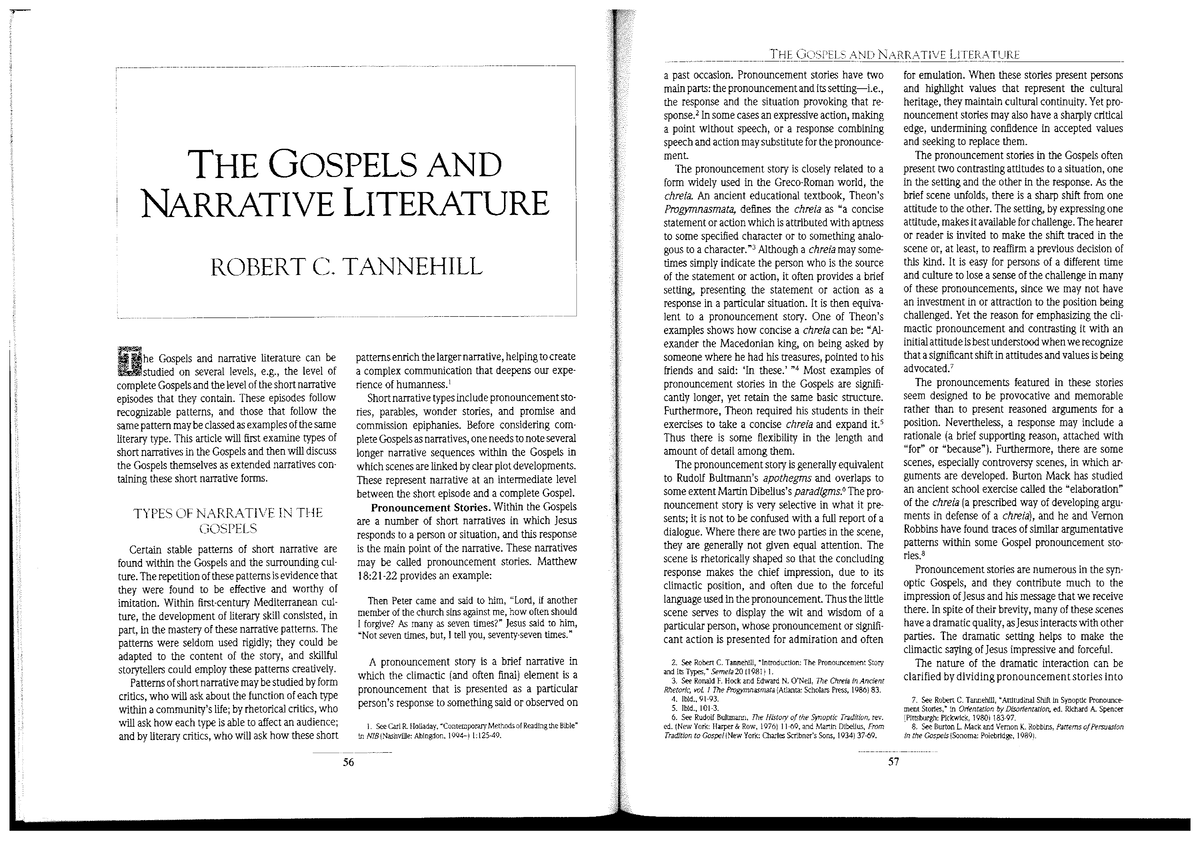 Tannehill NIB Narrative Literature LCS005 Studocu