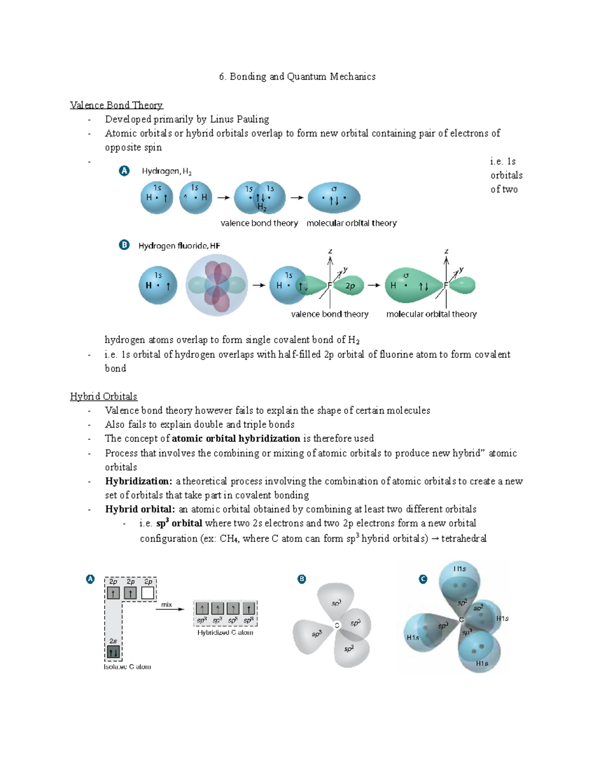 6. Bonding And Quantum Mechanics (Ma CS Only) - Bonding And Quantum ...