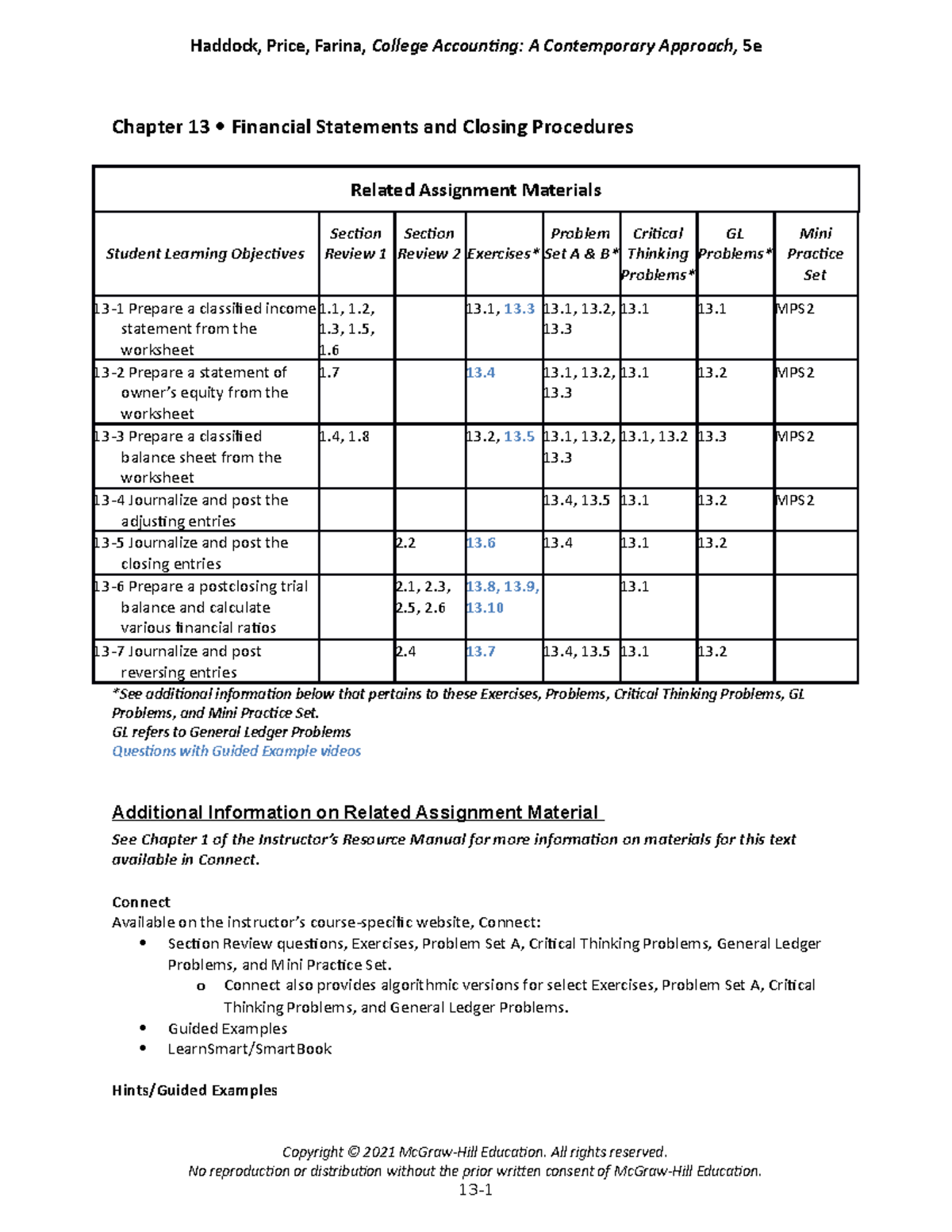  College Accounting (Chapters 1-13) with Connect Plus