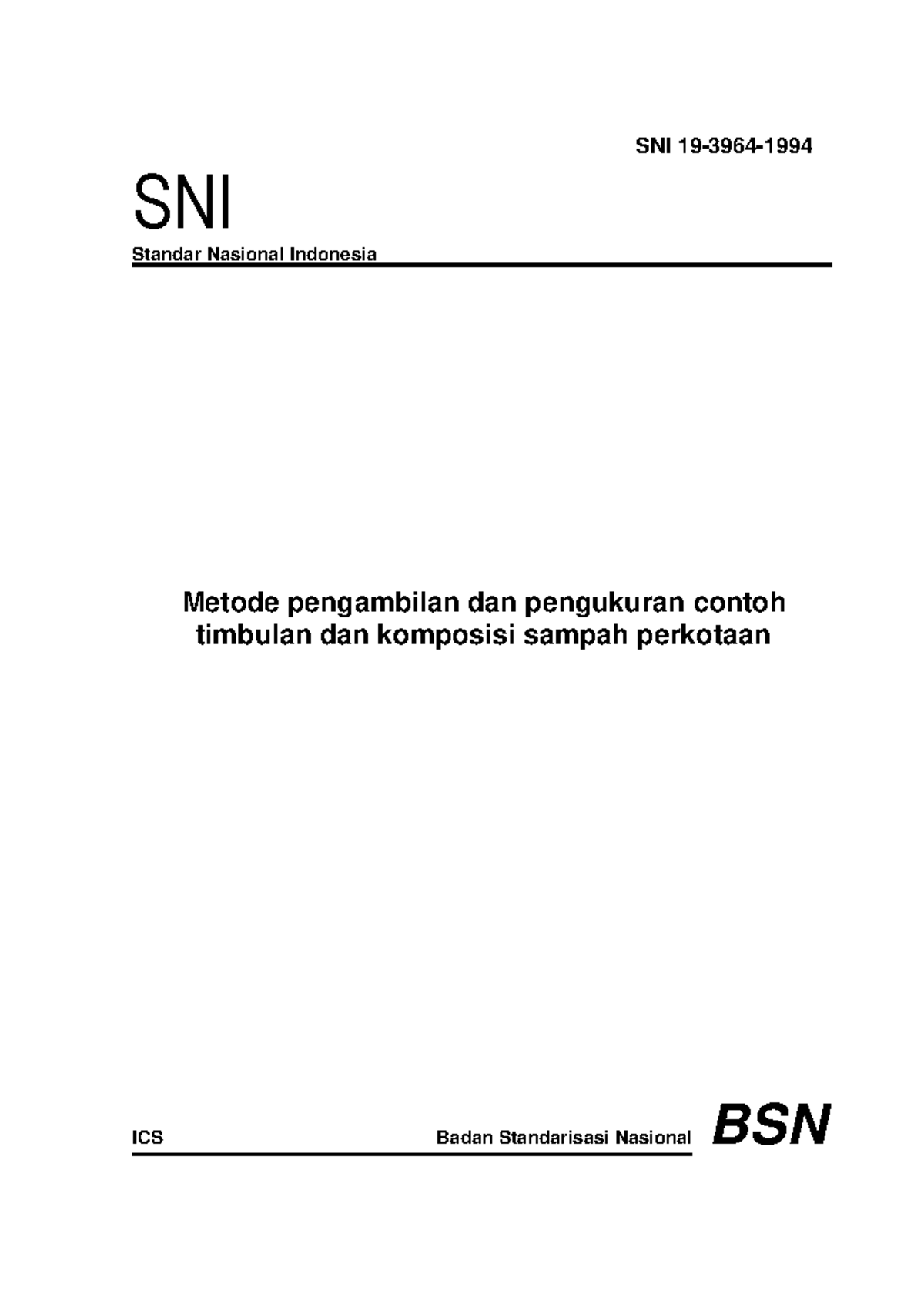 265-SNI-1994 3964 19 - tugas - SNI 19-3964- SNI Standar Nasional ...