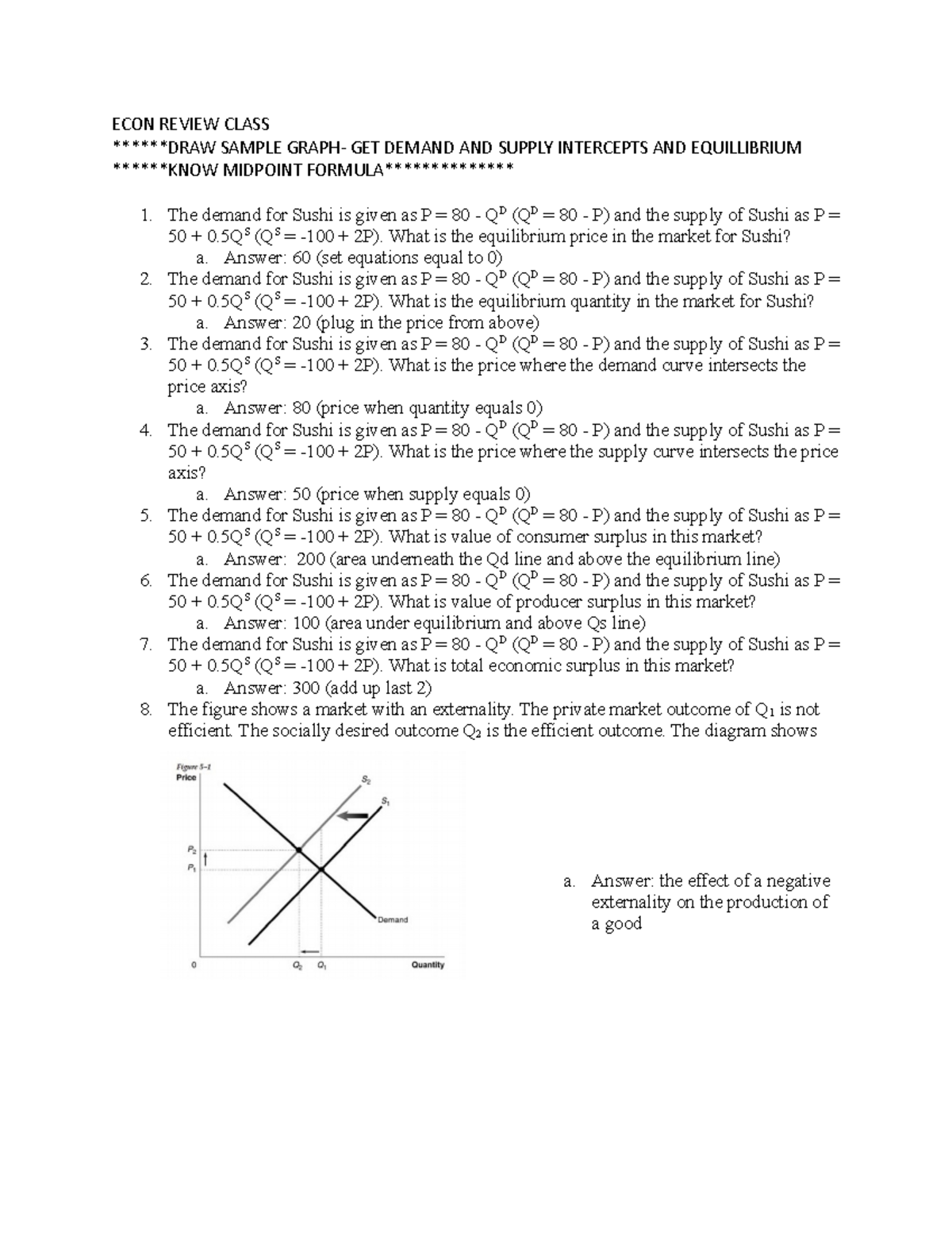 ECON Review Class - ECON REVIEW CLASS ******DRAW SAMPLE GRAPH- GET ...