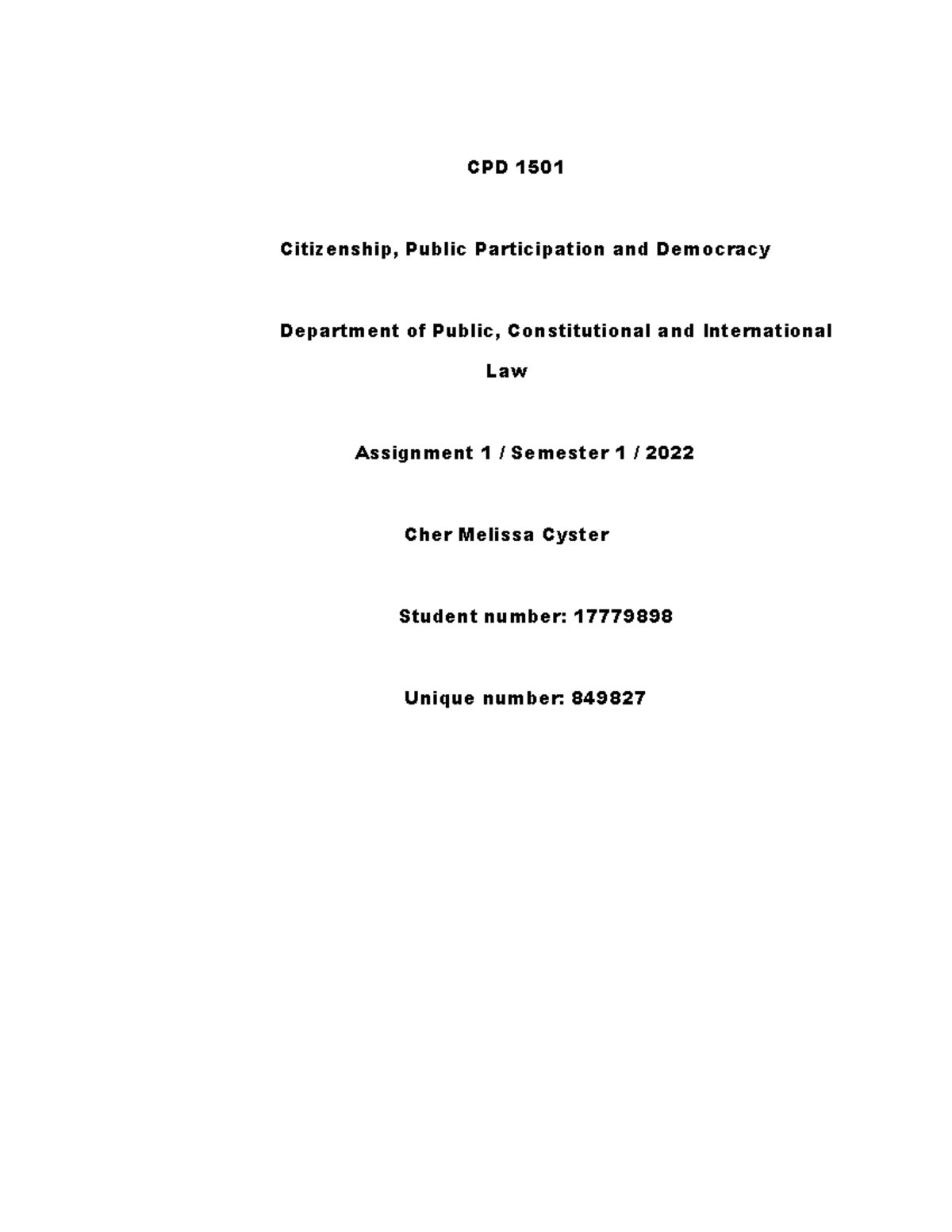 DOC-20220916-WA0009 - Assignment - CPD 1501 Citizenship, Public ...