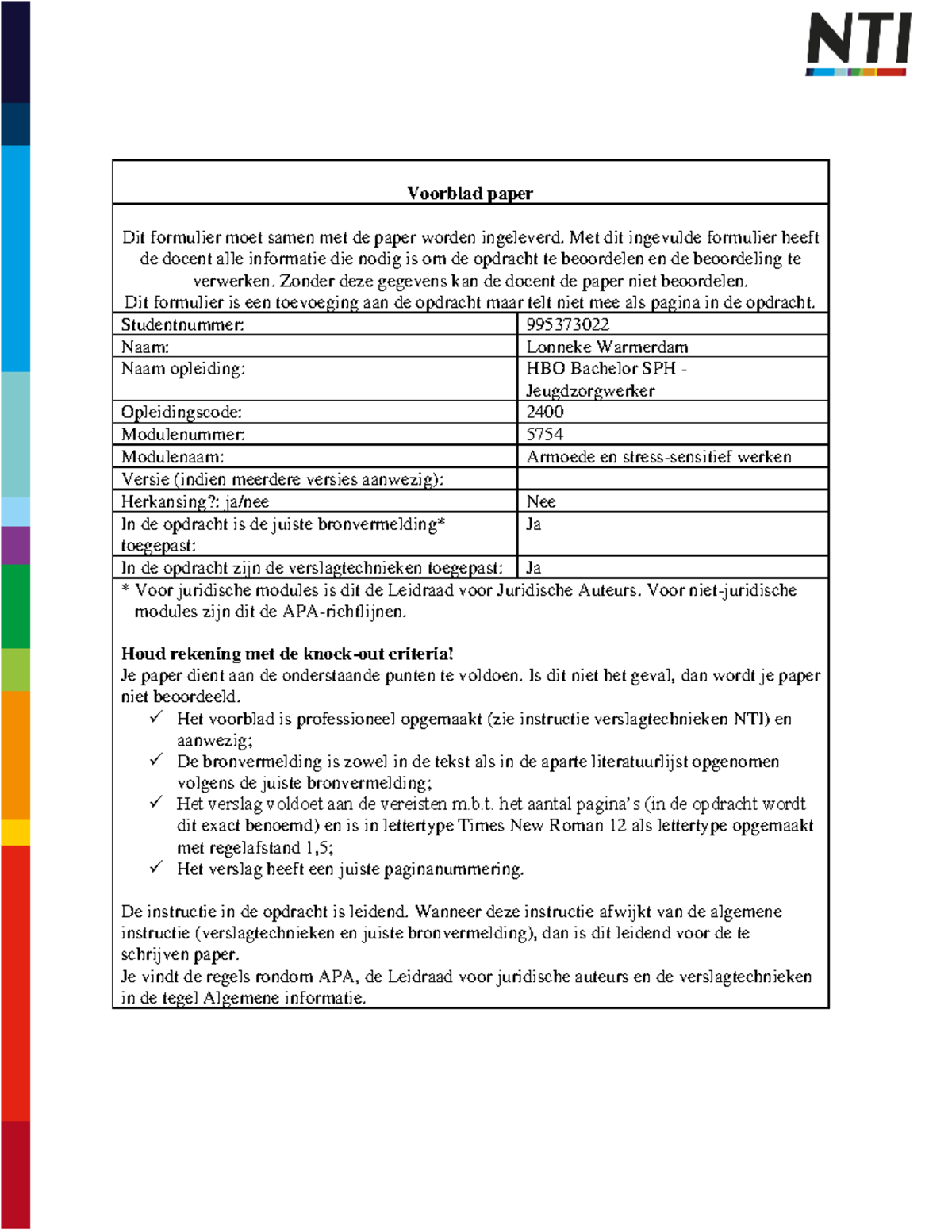 Paper Armoede En Stress-sensitief Werken - Voorblad Paper Dit Formulier ...