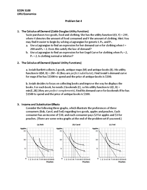 Problem Set 1 microeconomics - LMU Economics Problem Set 1 Solutions 1 ...