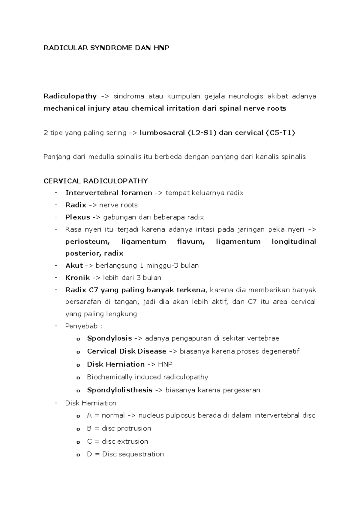 24. Radicular Syndrome DAN HNP - RADICULAR SYNDROME DAN HNP ...