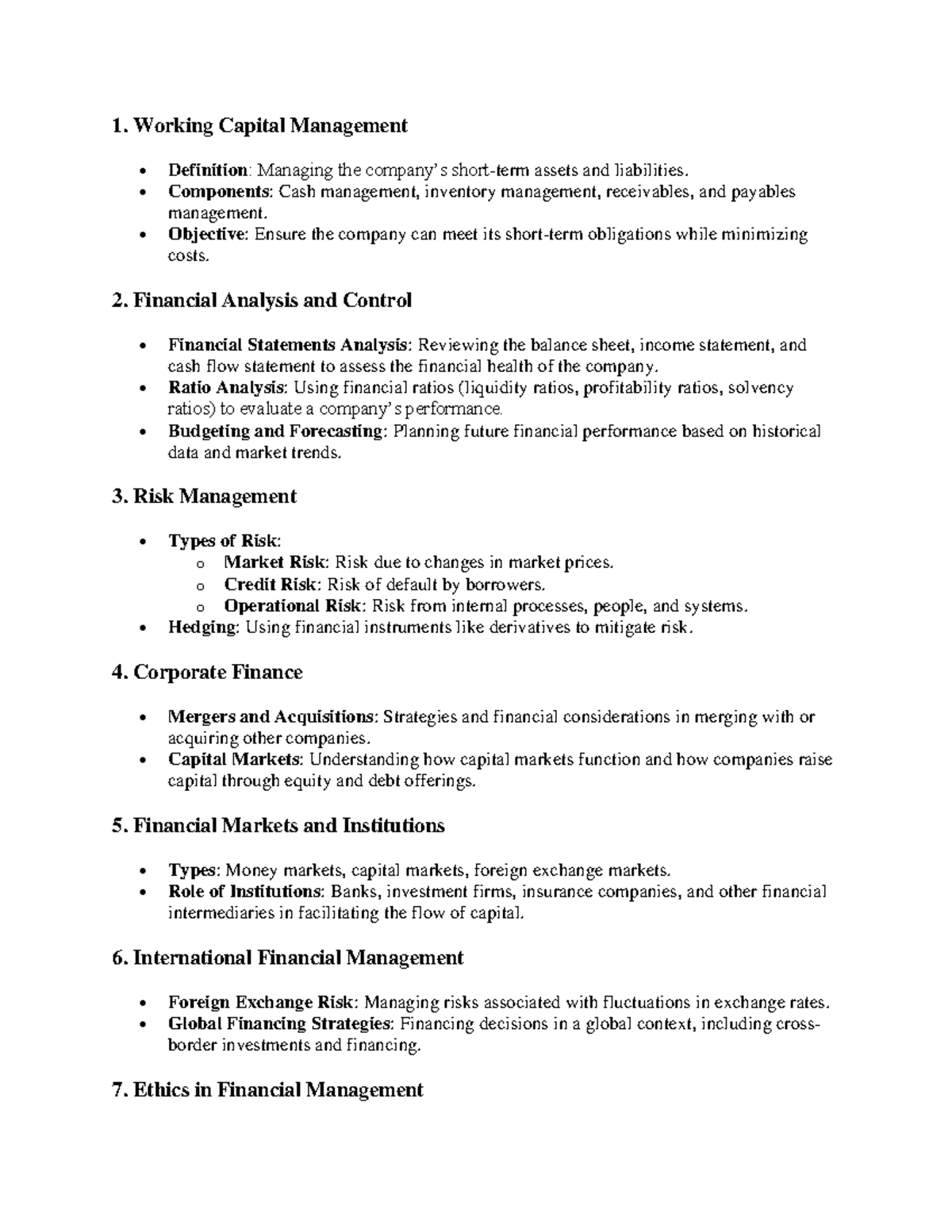 Working capital management - 1. Working Capital Management • Definition ...