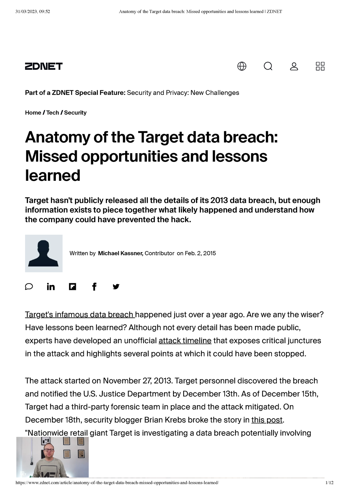 target data breach case study pdf