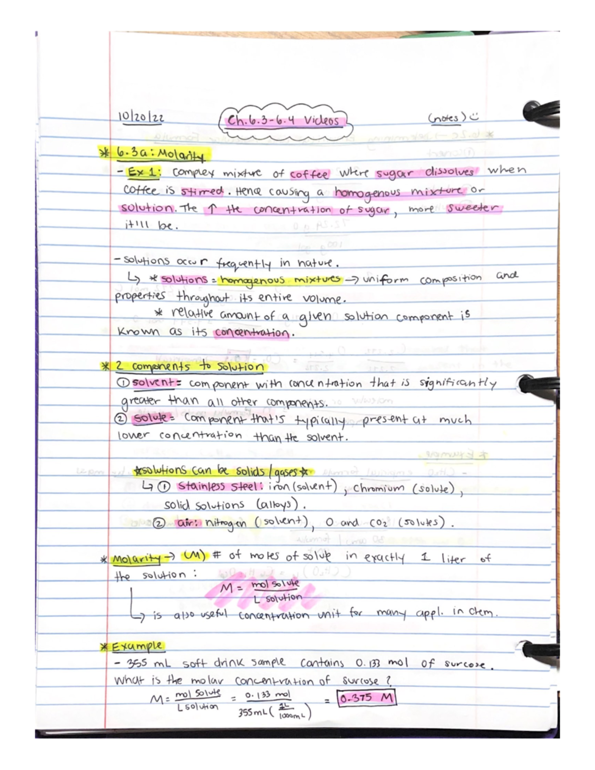 6.3-6.4 notes ) - CHE 201 - Studocu