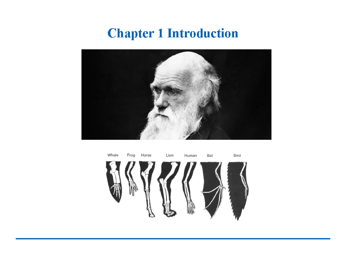 Ch 01 10 16 overview - Chapter 1 Introduction Evolution is the ...