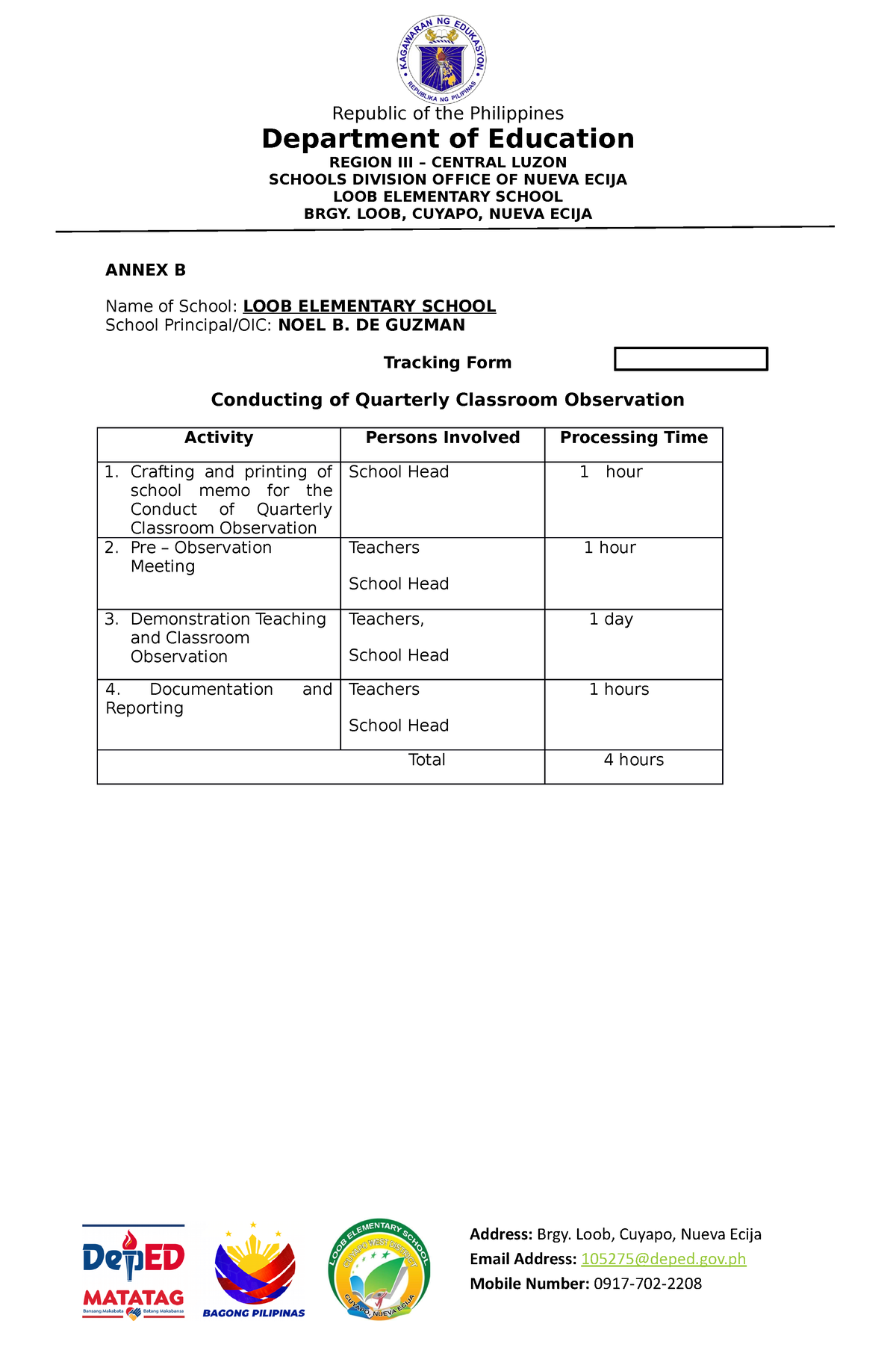 Annex B 26 - REFERENCE MATERIALS FOR M&E - Republic Of The Philippines ...