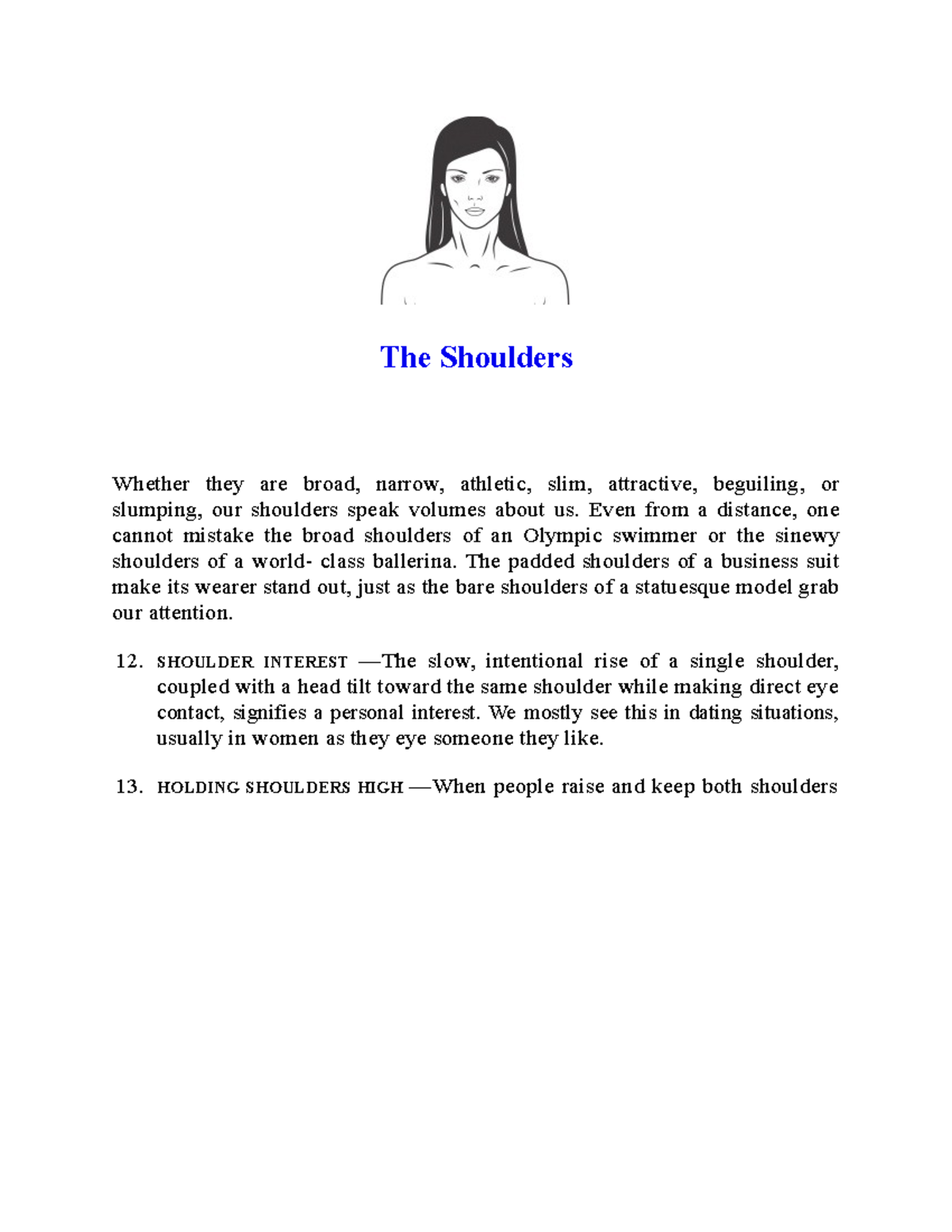 The Shoulders - The Dictionary of Body Language in Criminology - The ...