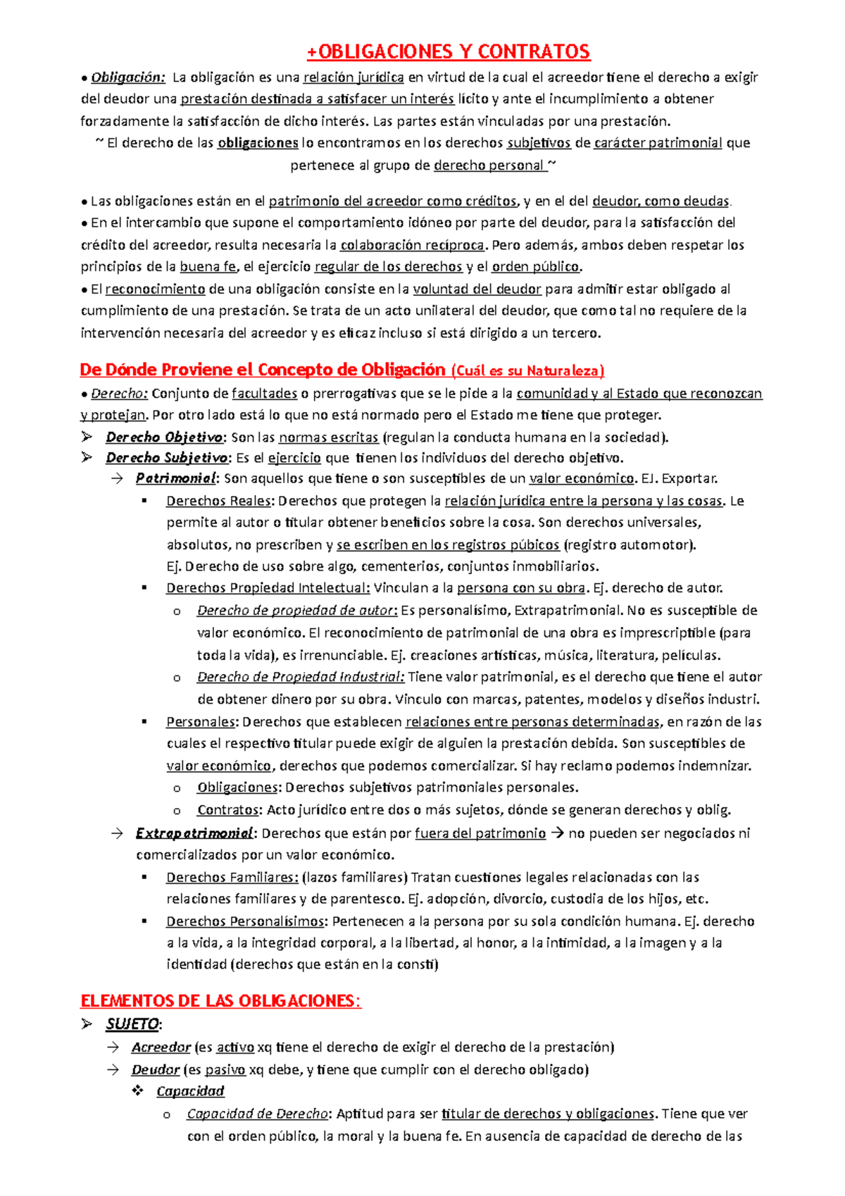 Apuntes Obligaciones Y Contratos - +OBLIGACIONES Y CONTRATOS Obligación ...