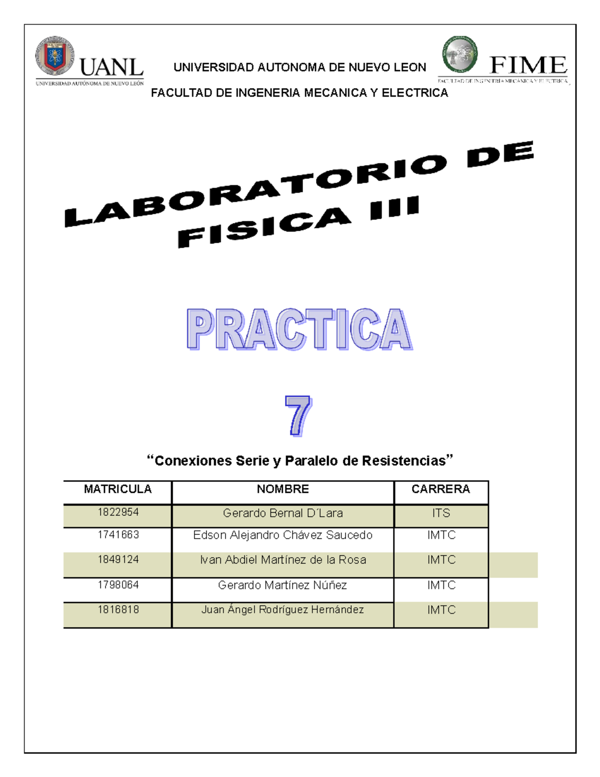 B408 P7 E1 - practica 7 de laboratorio de fisica - UNIVERSIDAD AUTONOMA ...