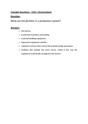 Example Questions - Unit 3 - Unit 3 Sample Questions Question [ 7 ...