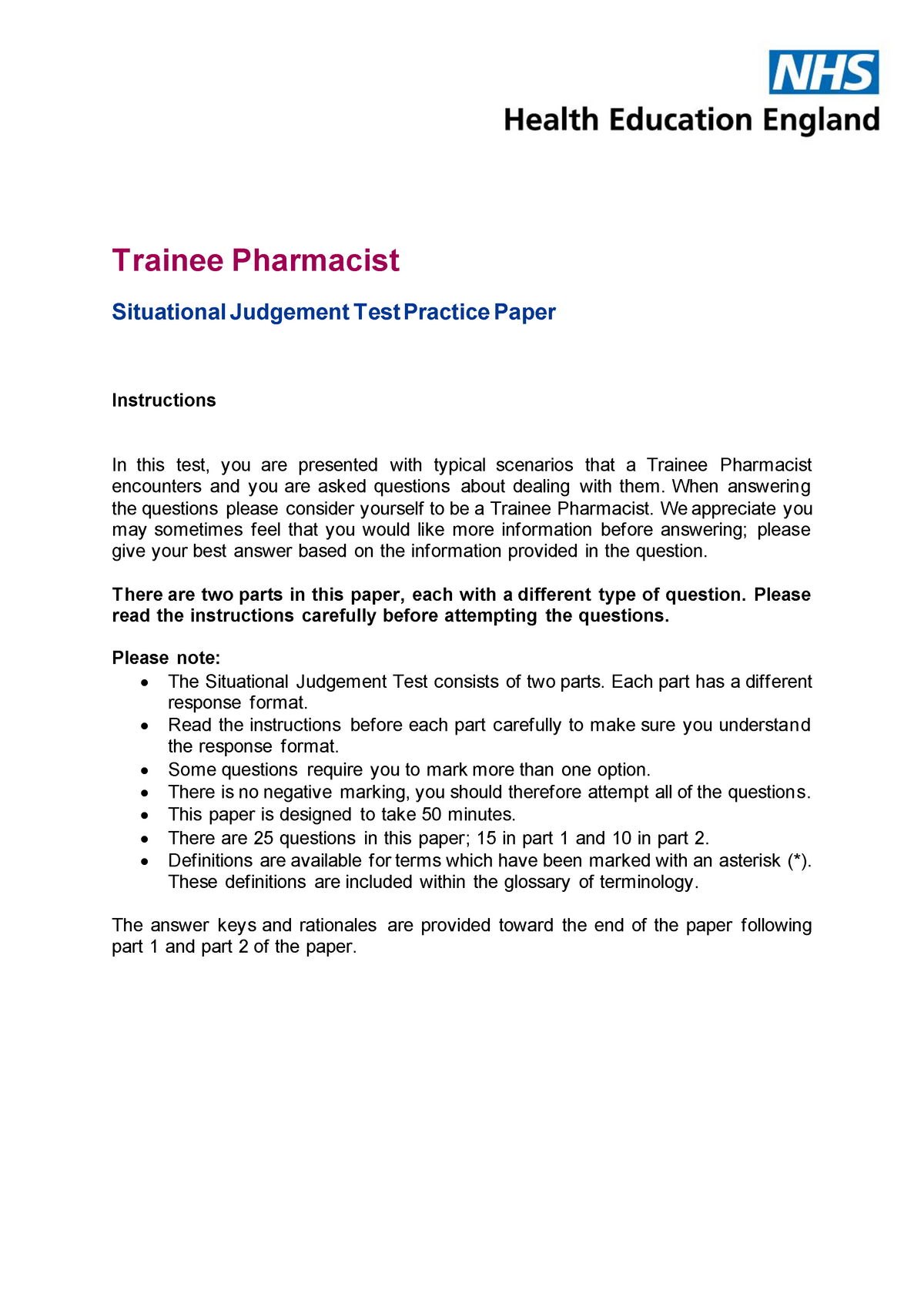 Sample Paper For Oriel Situational Judgement Trainee Pharmacist   Thumb 1200 1697 