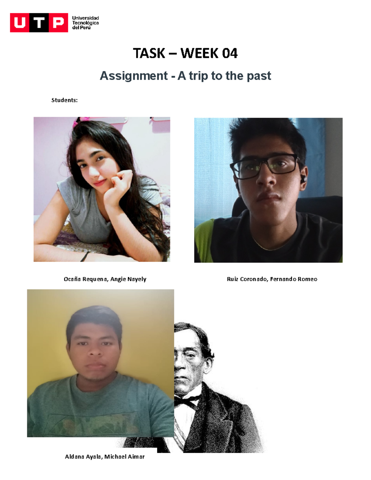 Week 04 - A Trip to the Past - TASK – WEEK 04 Assignment - A trip to ...