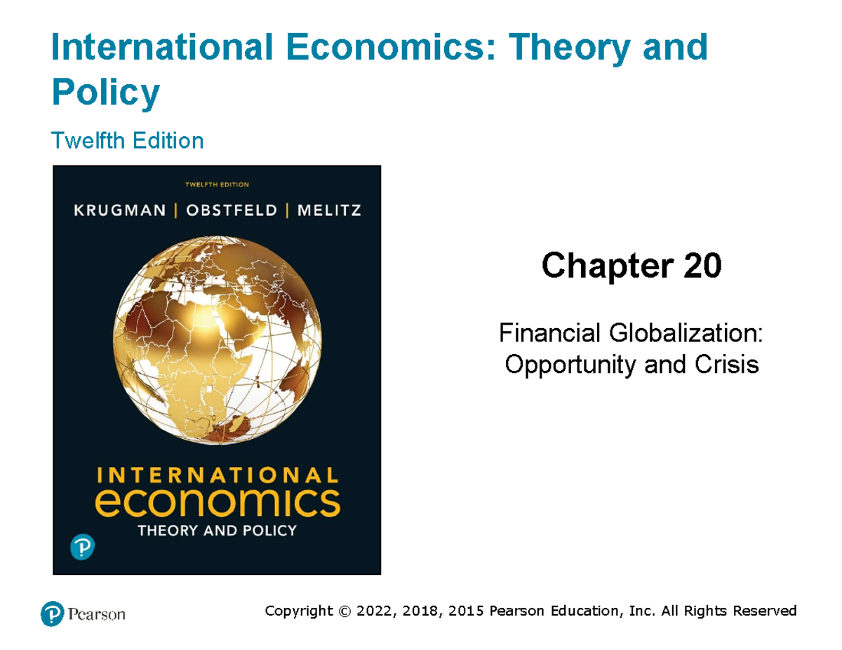 International Economics: Financial Globalization - Studocu