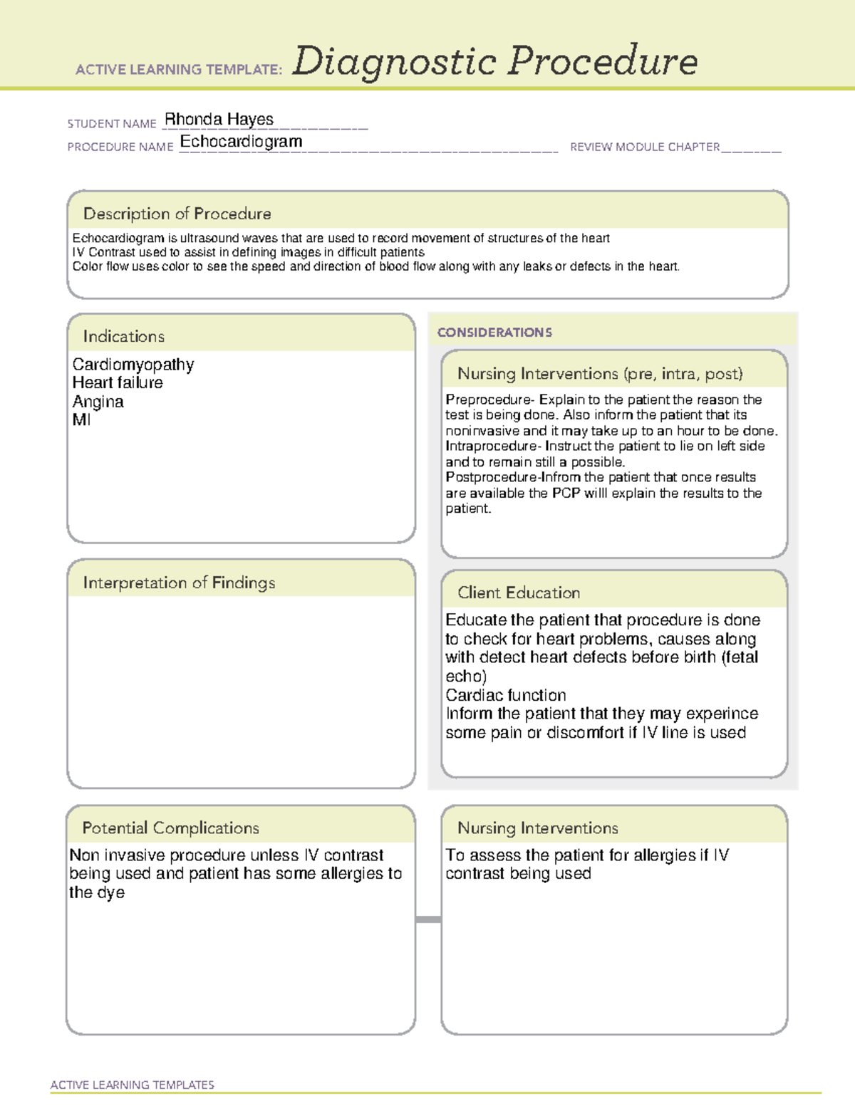 ct-echo-ati-active-learning-templates-diagnostic-procedure-student