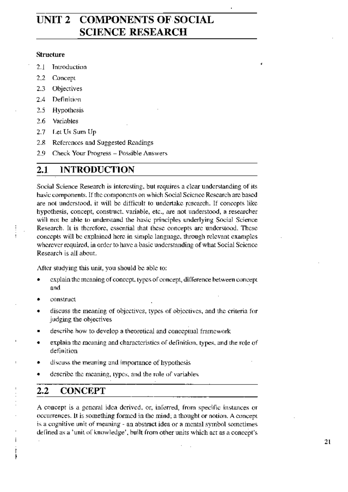 Unit-2 - Fundamentals of Social Science Research characteristics. A ...