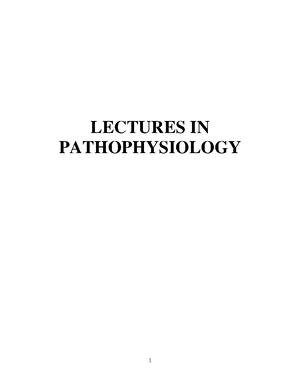 Pathophysiology Notes - Studocu