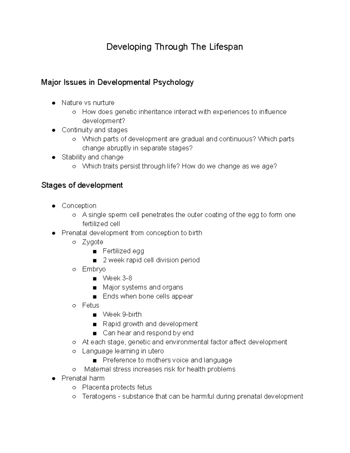 Psych 1000 - Chapter 4 - Professor Dhanashree Bahulekar - Developing ...
