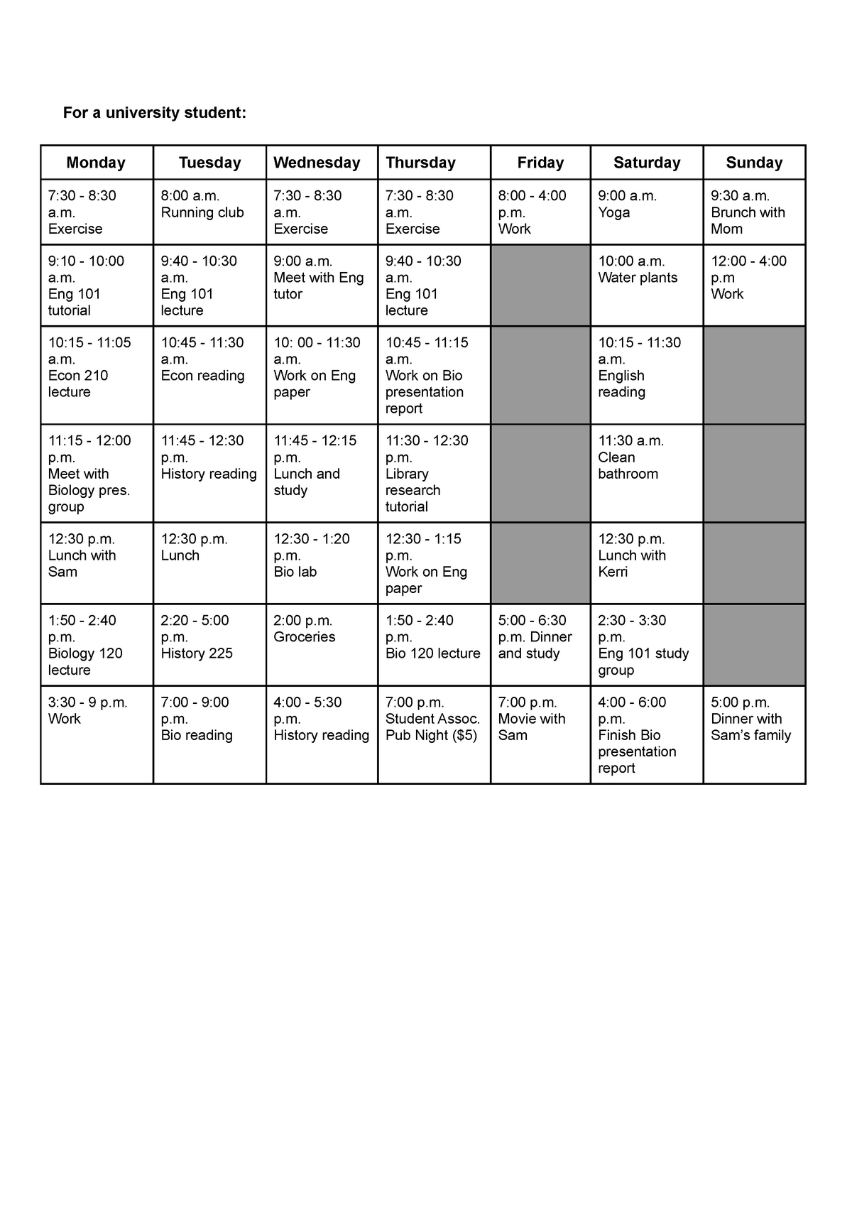 sample-weekly-schedule-for-a-university-student-monday-tuesday-wednesday-thursday-friday