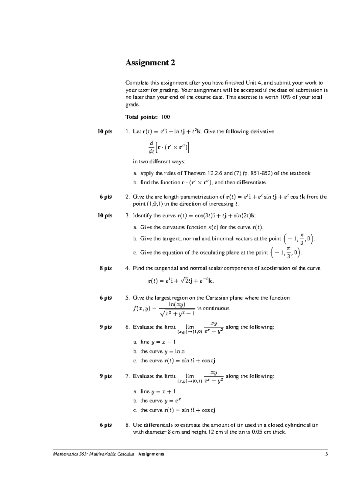 Assignment 02 - Assignment 2 Complete this assignment after you have ...