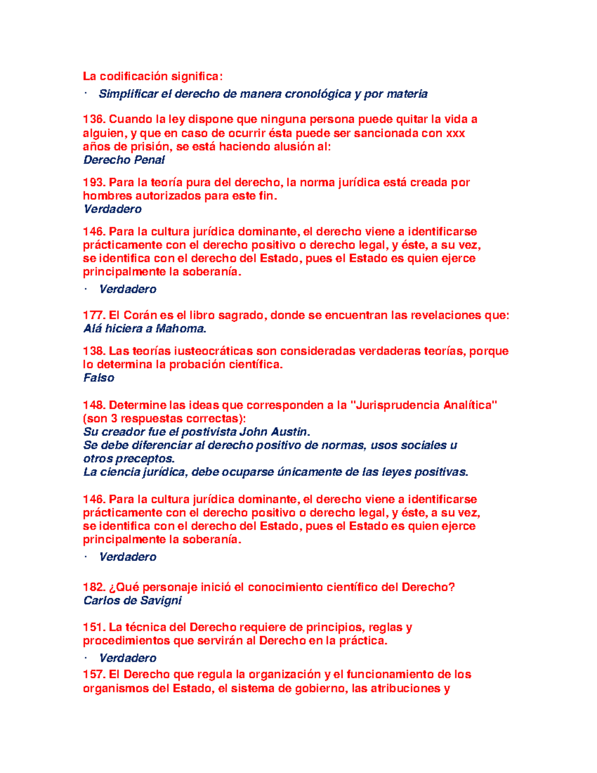 Examen De Introducción Al Derecho 2021-2022 Quito - La Codificación ...