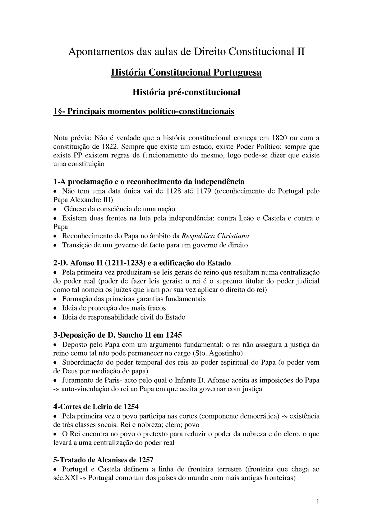 DCII - Parte Historica - Apontamentos Das Aulas De Direito ...