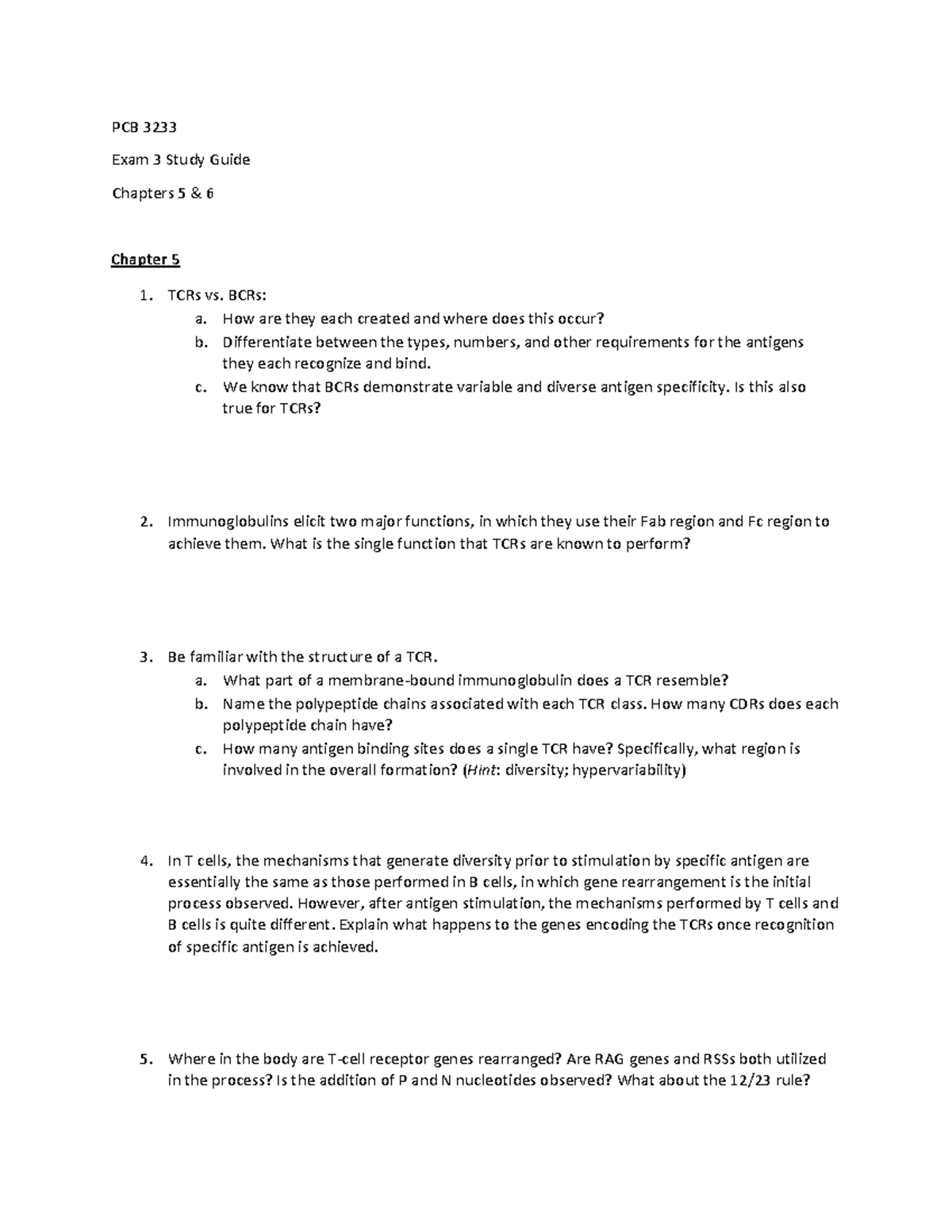 PCB+3233+Exam+3+Study+Guide+%28updated+2022%29 - PCB 3233 Exam 3 Study ...